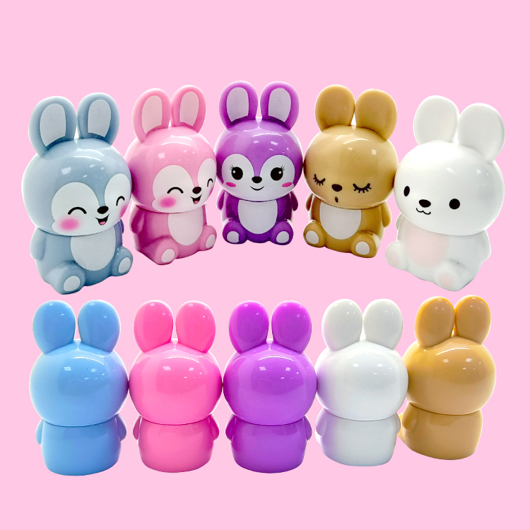 mini rabbit Animal shape fruit favoty lip balm C5061