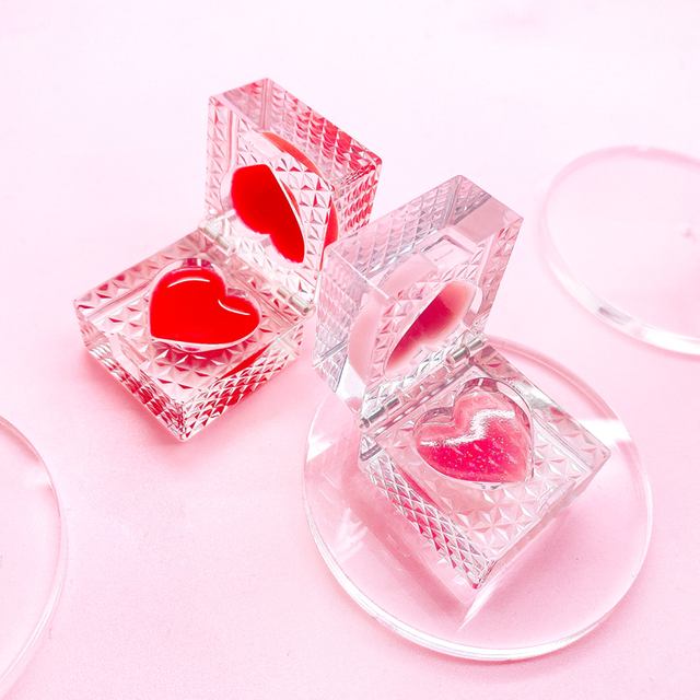 Ice crystal double color heart matching lipstick C1108-1