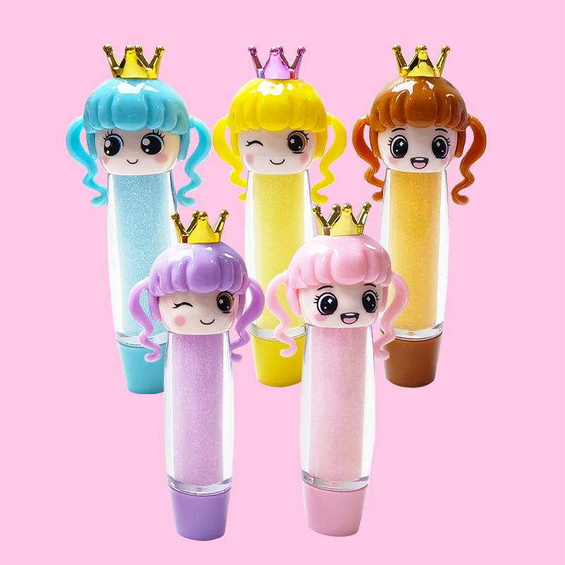 Cartoon-style lip gloss featuring a long-haired little girl Model:C2150-15 