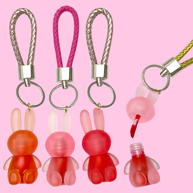 Key Chain rabbit Animal shape Lip glossC2160-1