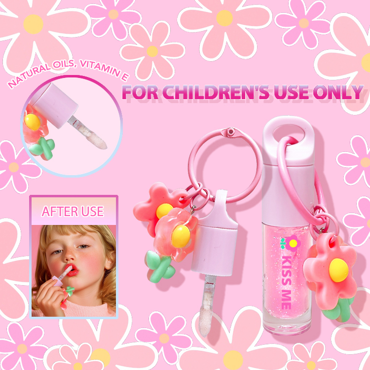 Pink Keychain Vagen Moisturizing Lip Gloss