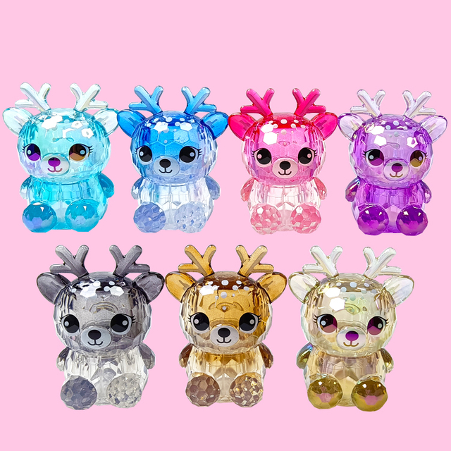Diamond-faced Elk animal shape moisturize colorfull lip balm molde c5606